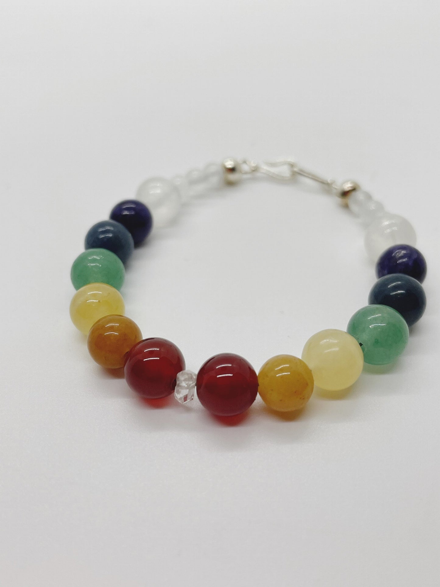 Bigger and Better Chakra Crystal Bracelet with Sterling Silver Clasp