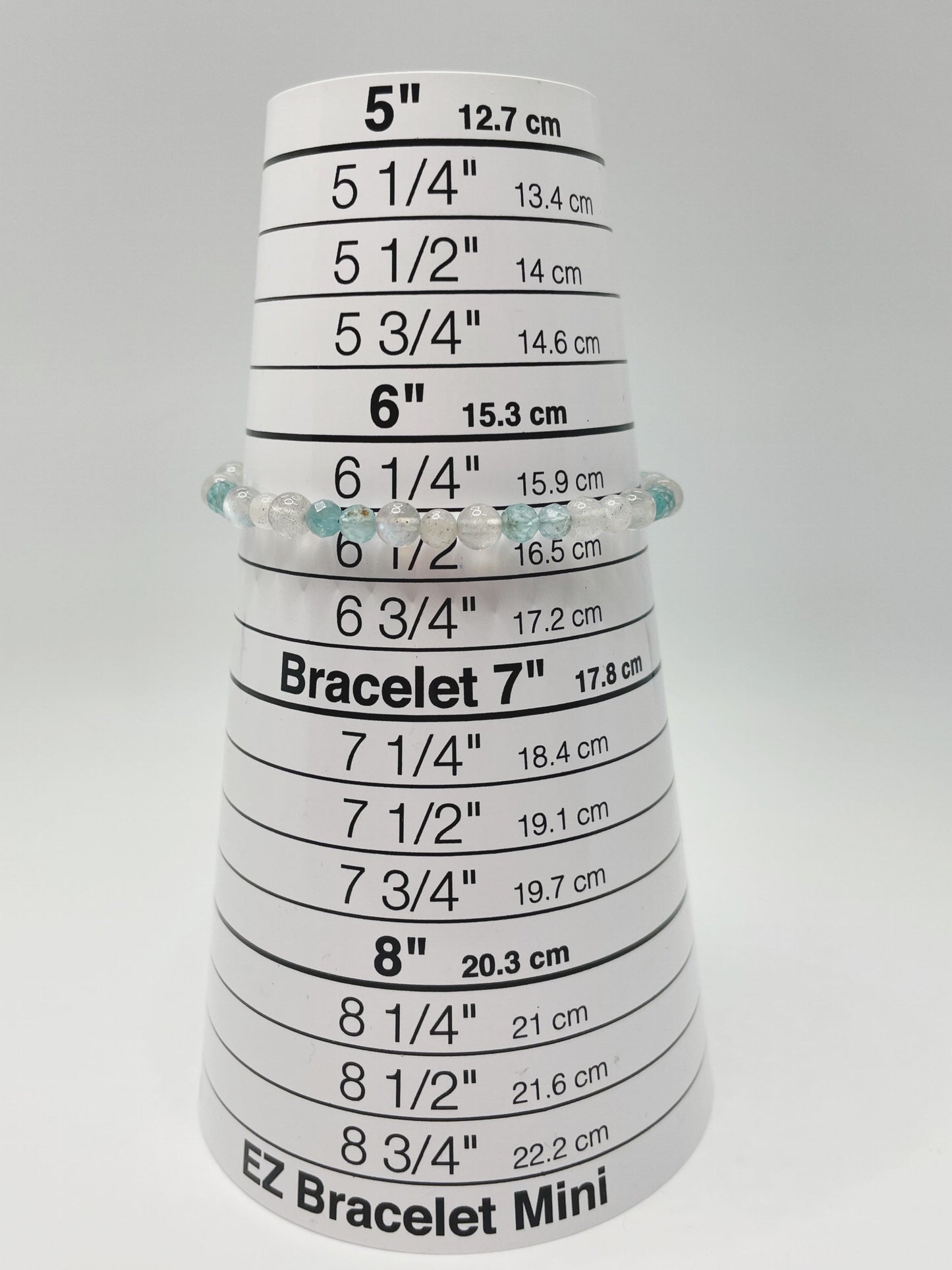 Apatite and Labradorite Gemstone Bracelet with Sterling Silver Clasp