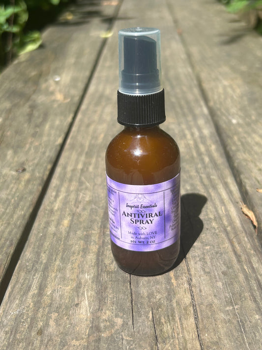 Antiviral Spray with Therapeutic Grade Essential Oils: Rosemary, Lemon, Lavender, Tea Tree, Cinnamon, Eucalyptus, Clove, Thyme, Oregano