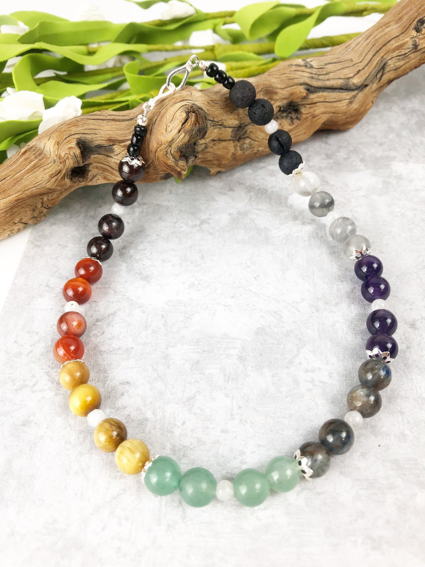 New Beginnings Crystal Breathbeads Meditation Mala