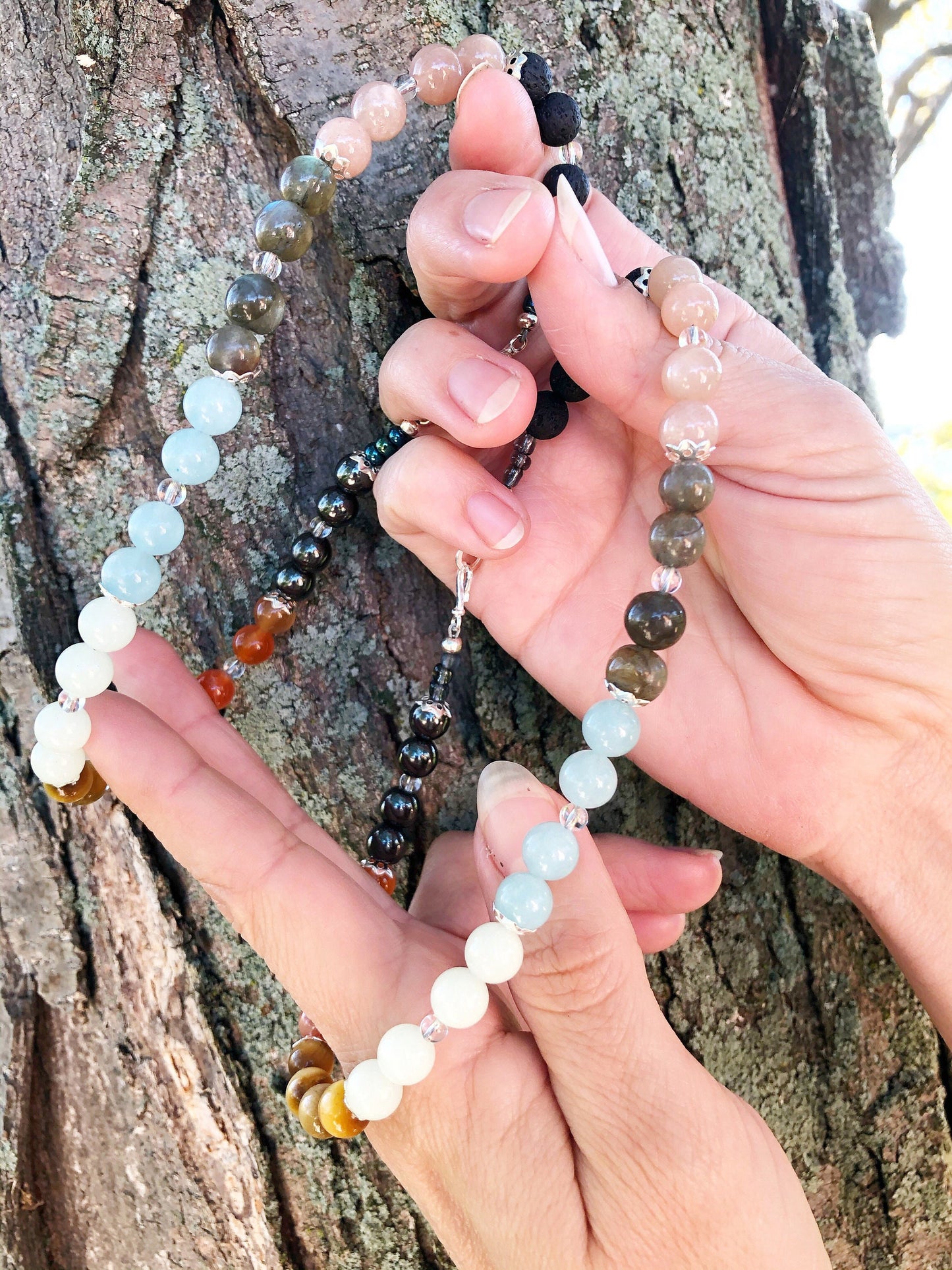 Love and Healing Crystal Breathbeads Meditation Mala