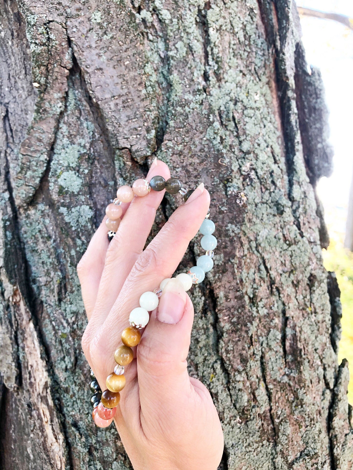 Love and Healing Crystal Breathbeads Meditation Mala