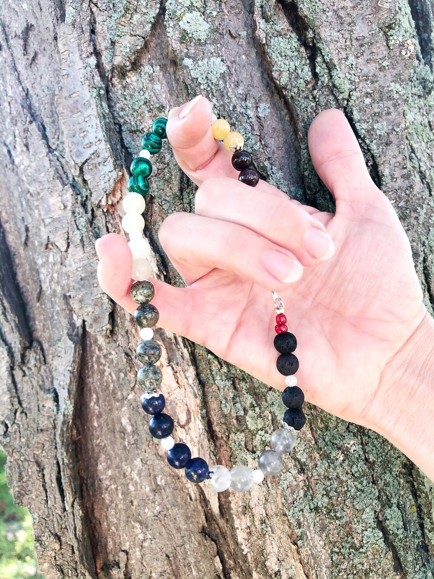 Wisdom and Courage Crystal Breathbeads Mala