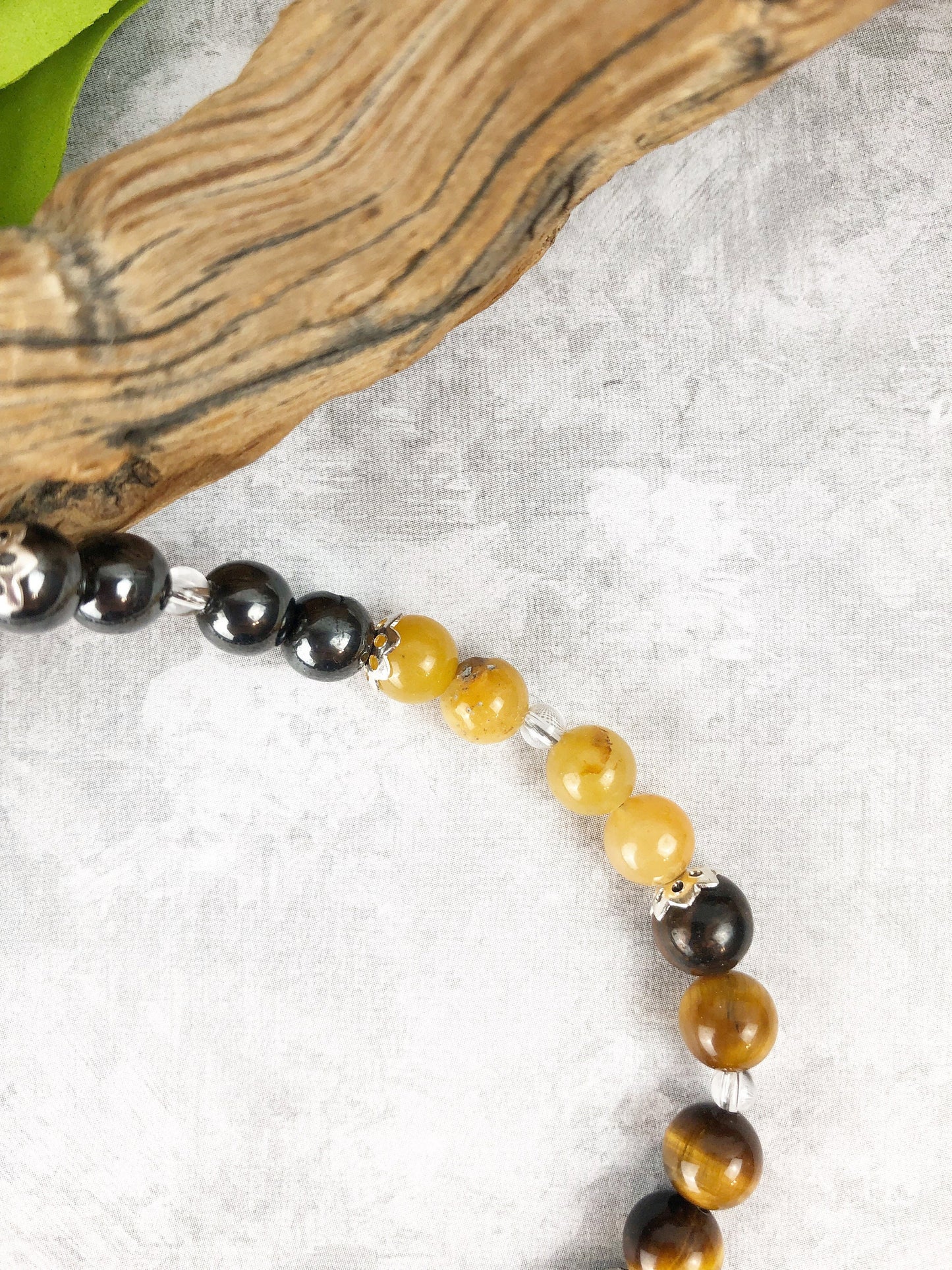 Crystal Chakra Meditation Breathbeads, Calm the Soul Handmade Mala, 32 Crystal Beads with Sterling Silver