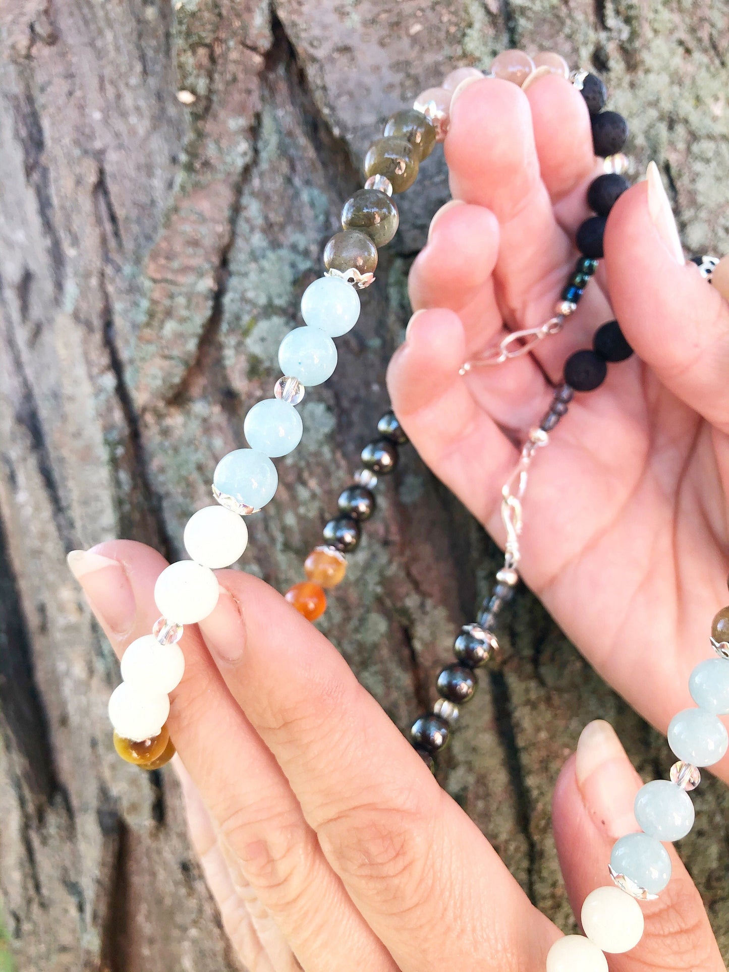 Love and Healing Crystal Breathbeads Meditation Mala