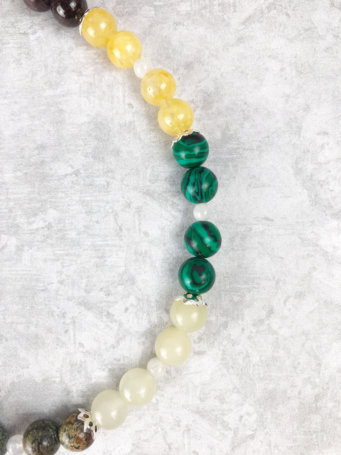 Wisdom and Courage Crystal Breathbeads Mala