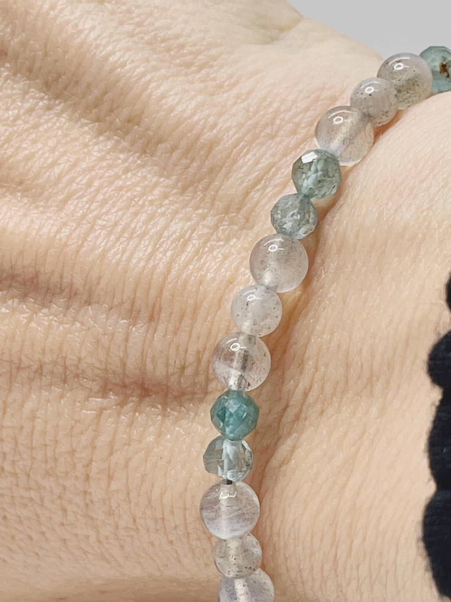 Apatite and Labradorite Gemstone Bracelet with Sterling Silver Clasp