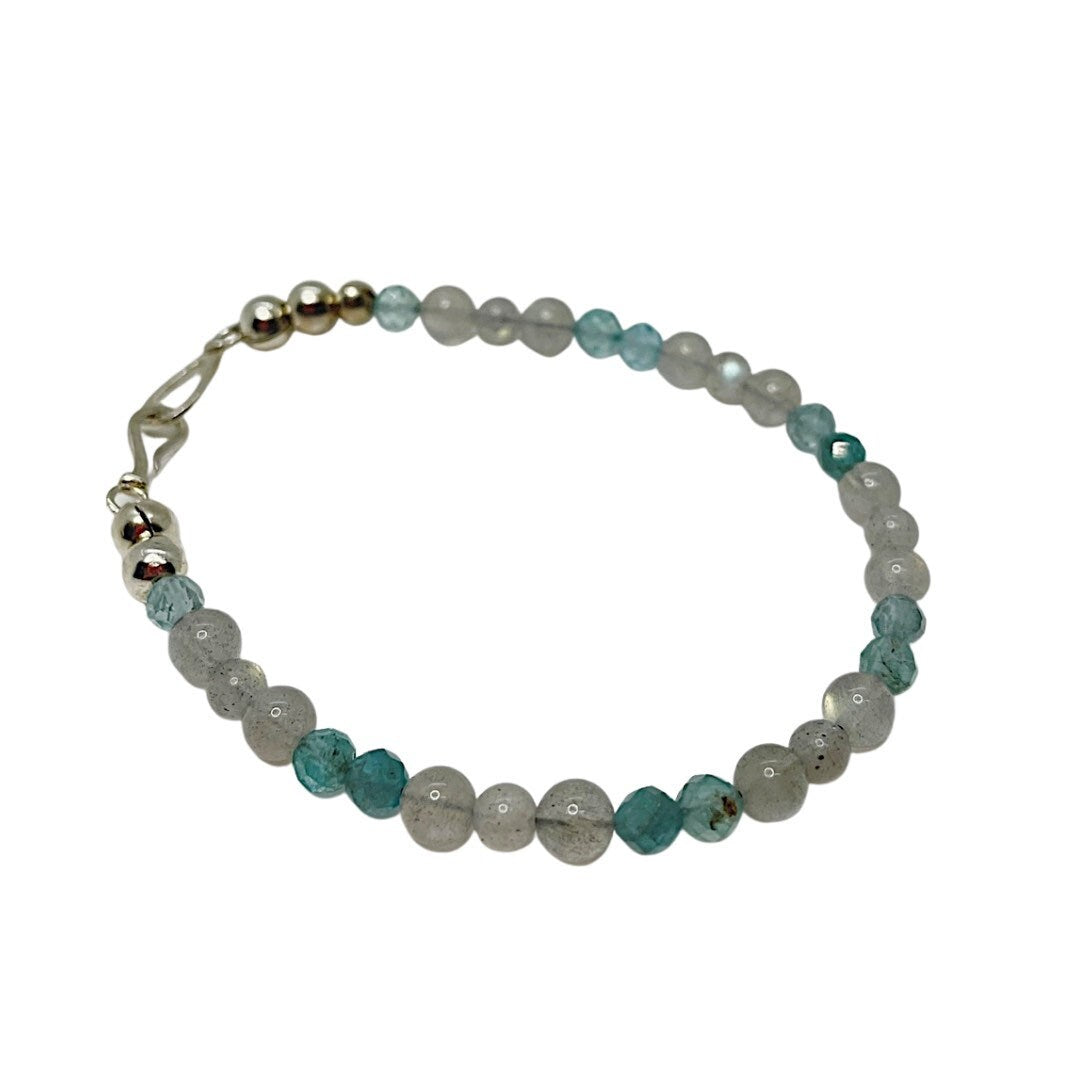 Apatite and Labradorite Gemstone Bracelet