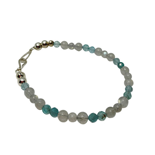 Apatite and Labradorite Gemstone Bracelet