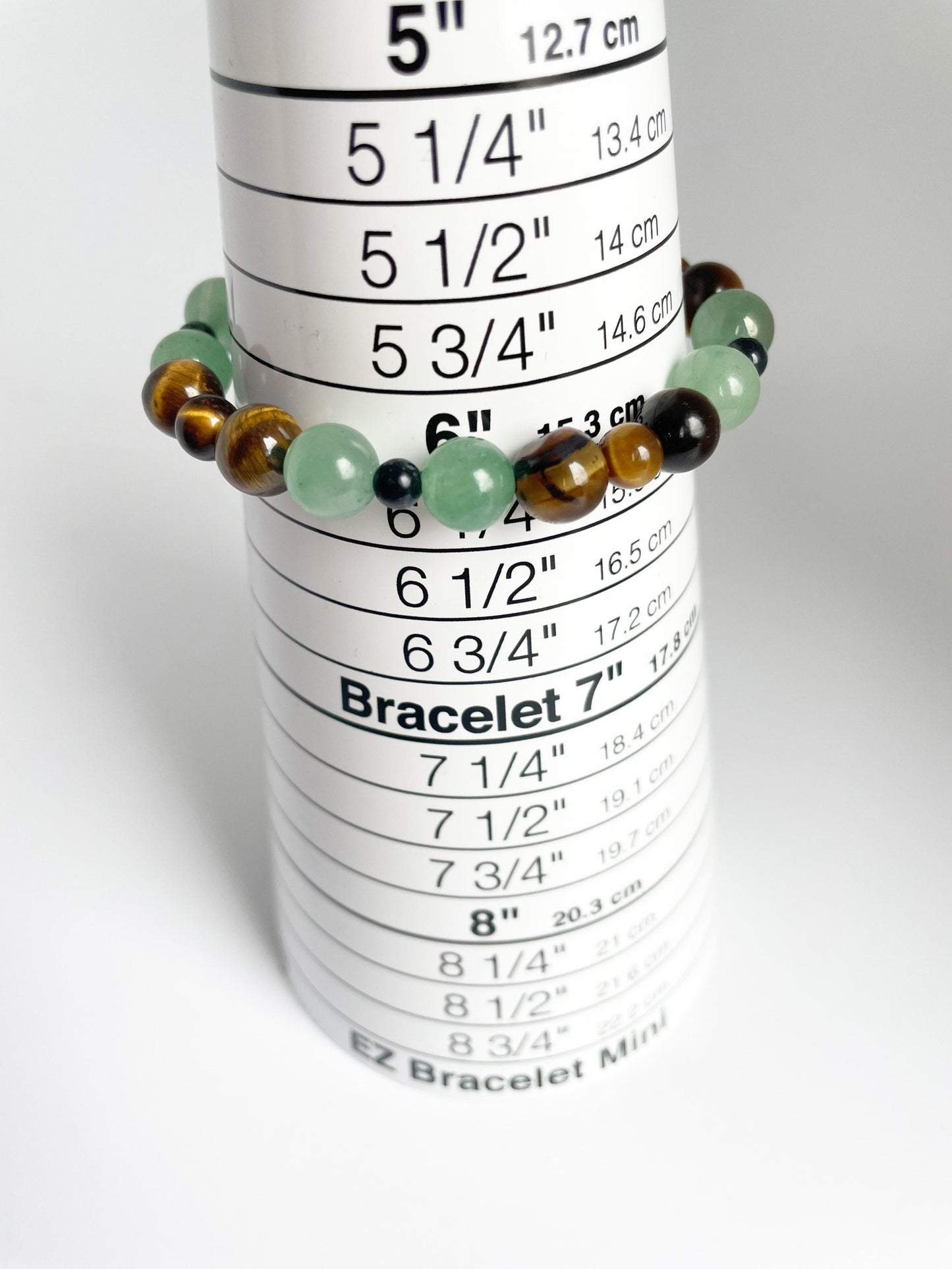 Tigers eye, Green Aventurine, and Kambaba Jasper Breathbeads Bracelet with Sterling Silver Clasp