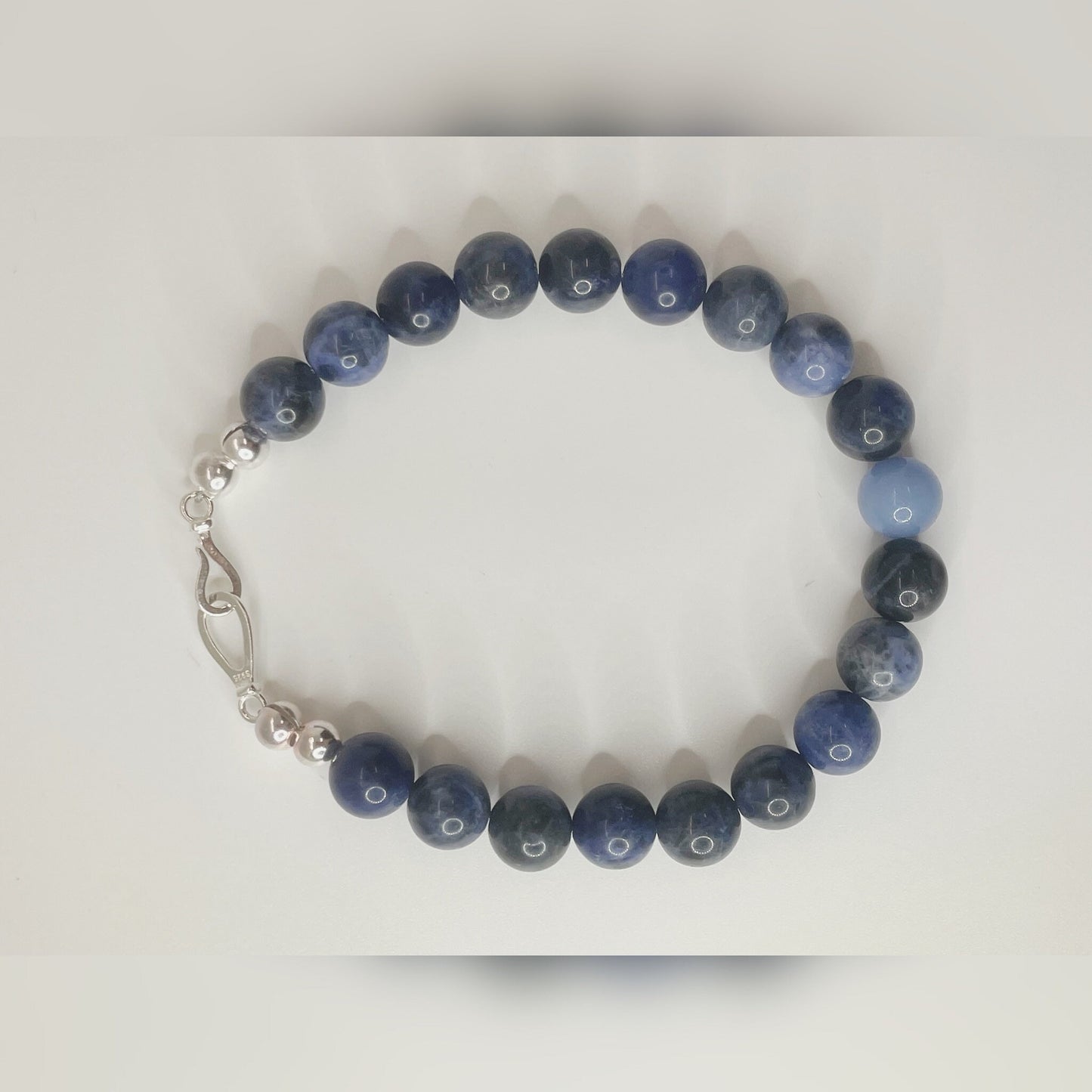 Gemstone Healing Bracelet. Sodalite and Glow in the Dark Calcite Bracelet