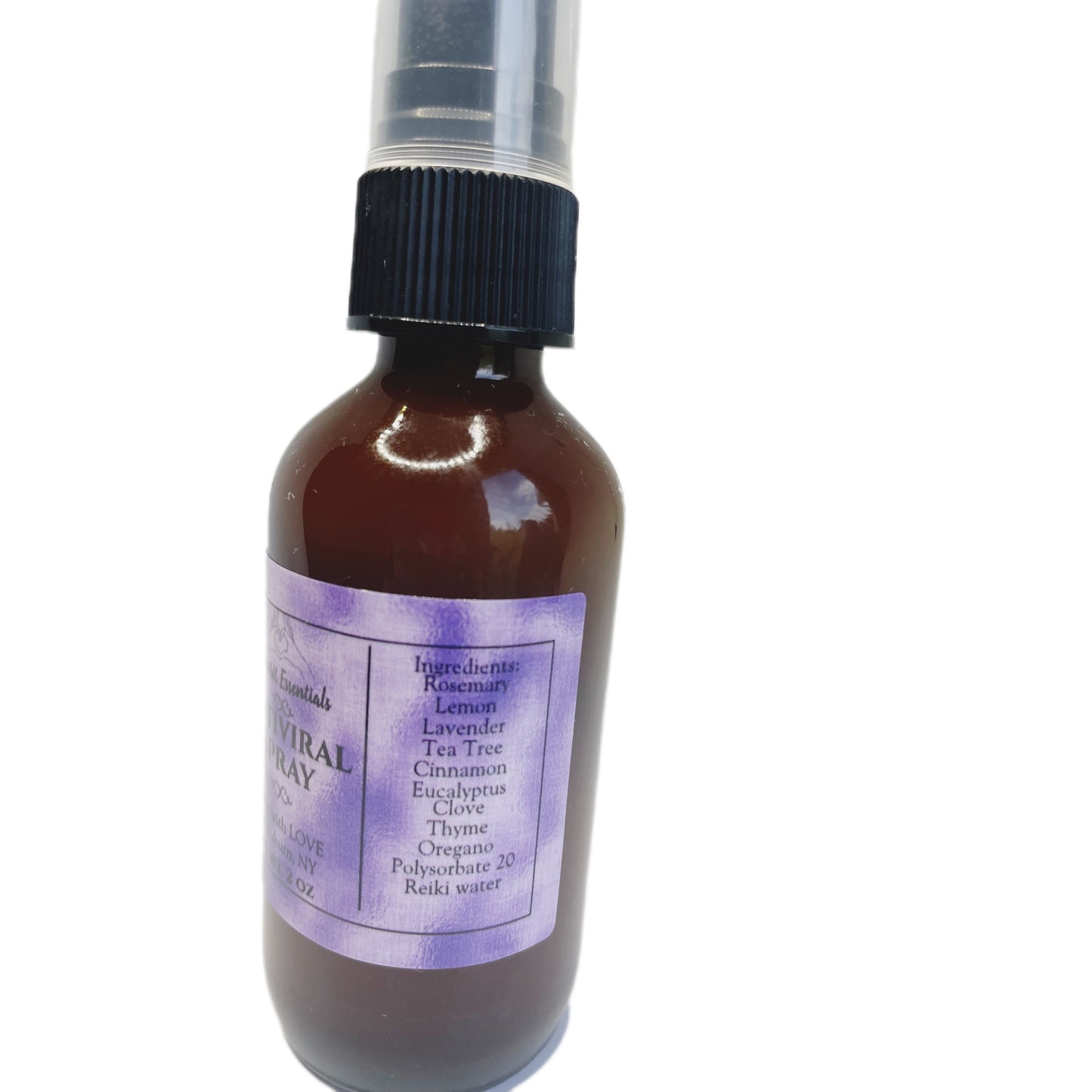 Antiviral Spray with Therapeutic Grade Essential Oils: Rosemary, Lemon, Lavender, Tea Tree, Cinnamon, Eucalyptus, Clove, Thyme, Oregano