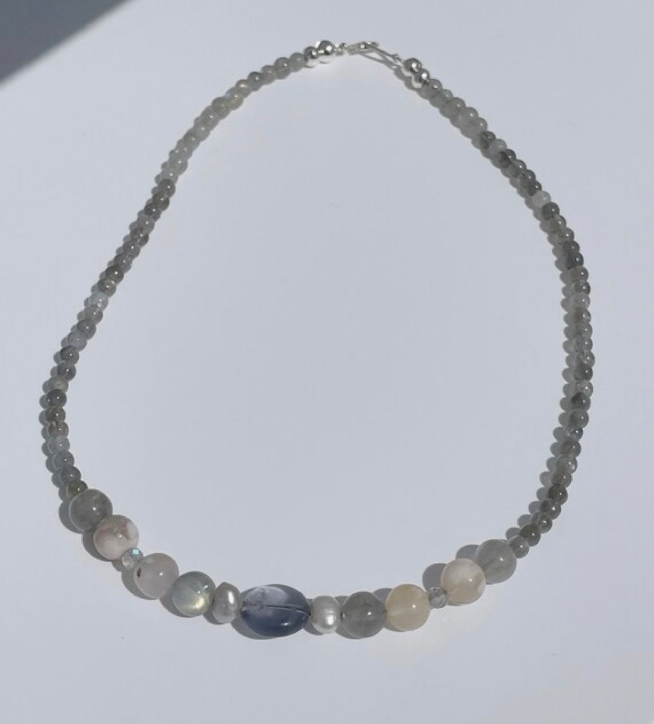 Moonstone Gemstone Breathbeads Necklace