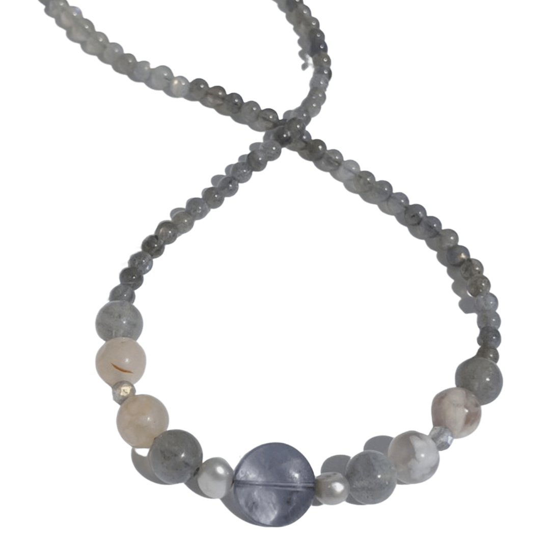 Moonstone Gemstone Breathbeads Necklace